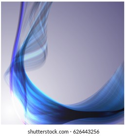 Abstract wave background advertising vector shiny colorful line blue