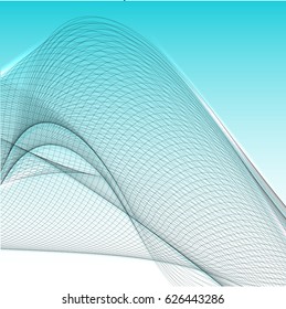 Abstract wave background advertising vector shiny colorful line blue