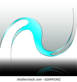 Abstract wave background advertising vector shiny colorful line blue