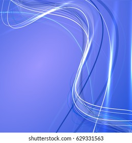 Abstract wave background advertising vector shiny colorful line blue