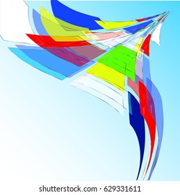 Abstract wave background advertising vector shiny colorful line colored