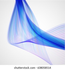 Abstract wave background advertising vector shiny colorful line blue