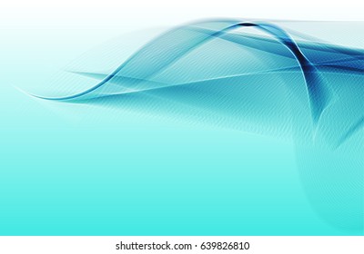 Abstract wave background advertising vector shiny colorful line blue