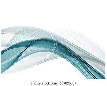 Abstract wave background advertising vector shiny colorful line blue