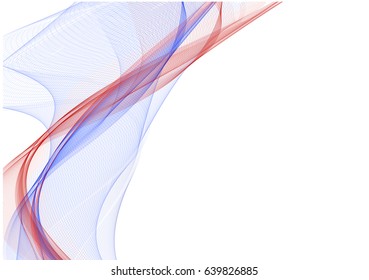 Abstract wave background advertising vector shiny colorful line blue red