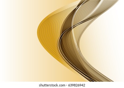 Abstract wave background advertising vector shiny colorful line yellow