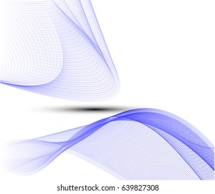 Abstract wave background advertising vector shiny colorful line blue