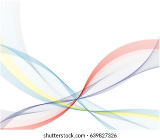 Abstract wave background advertising vector shiny colorful line blue red
