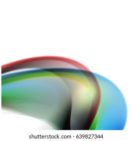 Abstract wave background advertising vector shiny colorful line blue red