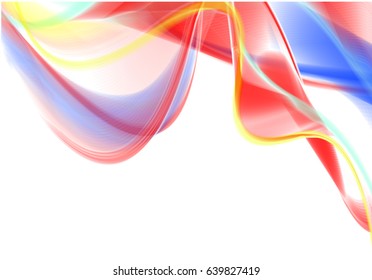 Abstract wave background advertising vector shiny colorful line red