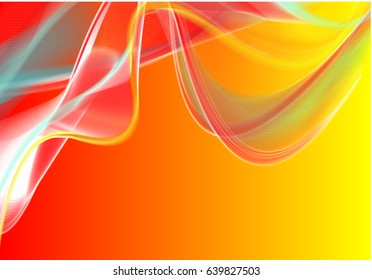 Abstract wave background advertising vector shiny colorful line red