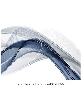 Abstract wave background advertising vector shiny colorful line blue