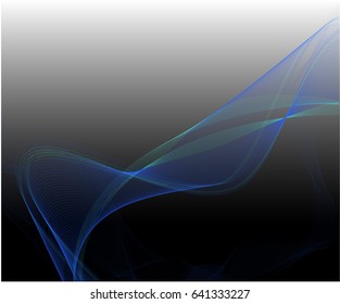 Abstract wave background advertising vector shiny colorful line blue
