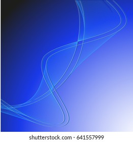Abstract wave background advertising vector shiny colorful line blue