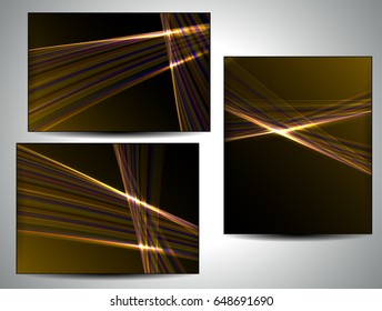 Abstract wave background advertising vector shiny colorful line set yellow
