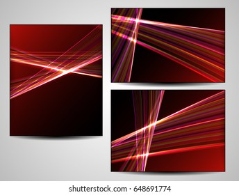 Abstract wave background advertising vector shiny colorful line set red

