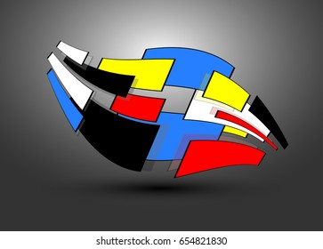 Abstract wave background advertising vector shiny colorful line Squares gray