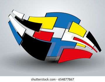 Abstract wave background advertising vector shiny colorful line Squares gray