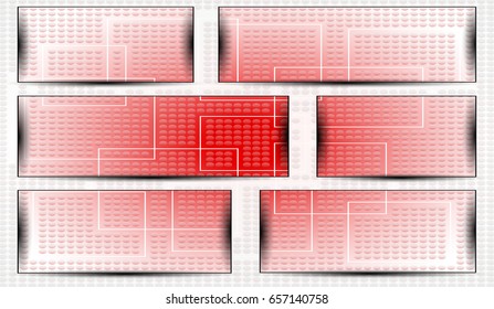 Abstract wave background advertising vector shiny colorful line Circles and Squares red

