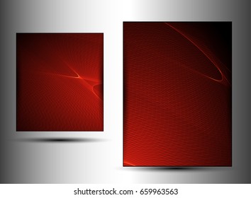 Abstract wave background advertising vector shiny colorful line set red