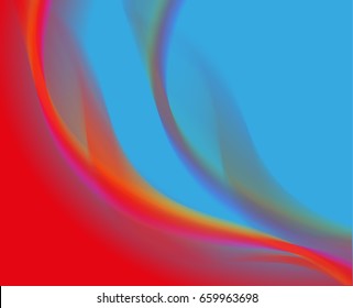 Abstract wave background advertising vector shiny colorful line blue red