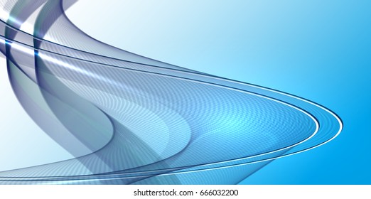Abstract wave background advertising vector shiny colorful line blue