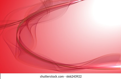 Abstract wave background advertising vector shiny colorful line red