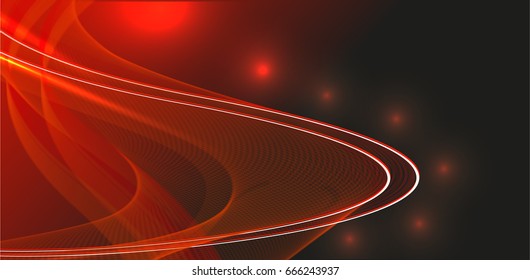 Abstract wave background advertising vector shiny colorful line red