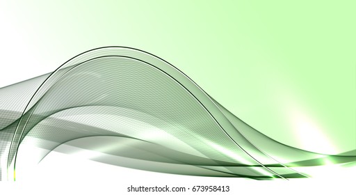 Abstract wave background advertising vector shiny colorful line green