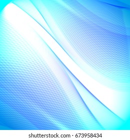 Abstract wave background advertising vector shiny colorful line blue