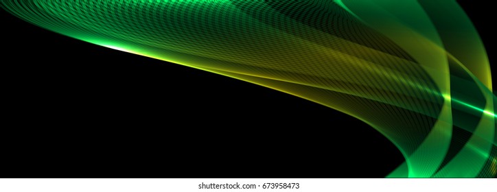 Abstract wave background advertising vector shiny colorful line green