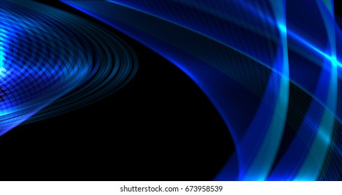 Abstract wave background advertising vector shiny colorful line blue