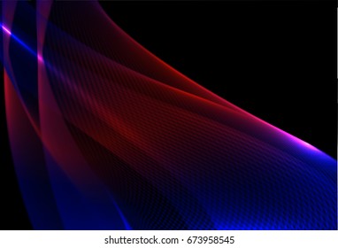 Abstract wave background advertising vector shiny colorful line red blue 