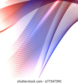 Abstract wave background advertising vector shiny colorful line blue red
