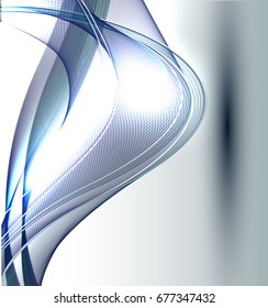 Abstract wave background advertising vector shiny colorful line blue