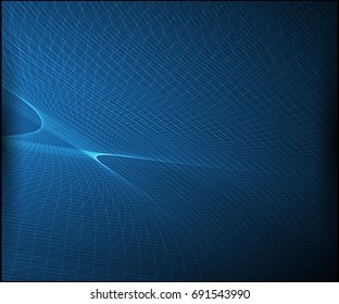 Abstract wave background advertising vector shiny colorful line blue