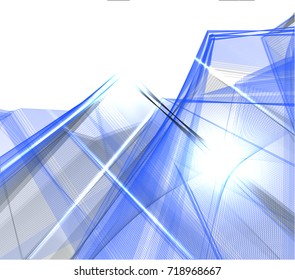 Abstract wave background advertising vector shiny colorful line blue