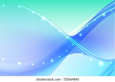 Abstract wave background advertising vector shiny colorful line blue