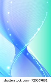Abstract wave background advertising vector shiny colorful line blue