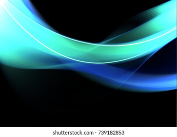 Abstract wave background advertising vector shiny colorful line blue
