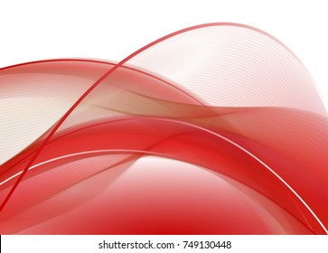 Abstract wave background advertising vector shiny colorful line red