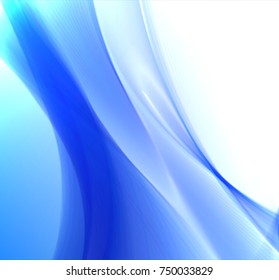 Abstract wave background advertising vector shiny colorful line blue