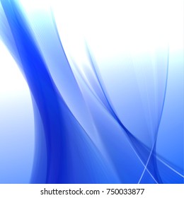 Abstract wave background advertising vector shiny colorful line blue