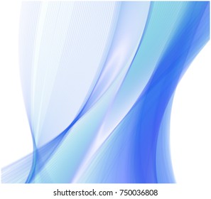 Abstract wave background advertising vector shiny colorful line blue