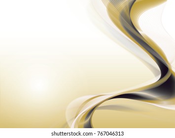 Abstract wave background advertising vector shiny colorful line yellow