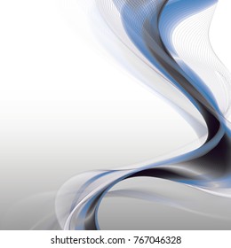 Abstract wave background advertising vector shiny colorful line blue