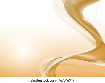 Abstract wave background advertising vector shiny colorful line yellow