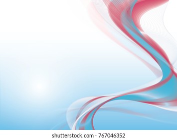 Abstract wave background advertising vector shiny colorful line blue pink
