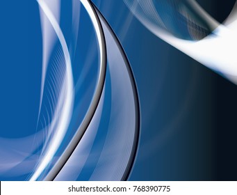 Abstract wave background advertising vector shiny colorful line blue