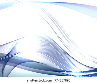 Abstract wave background advertising vector shiny colorful line blue